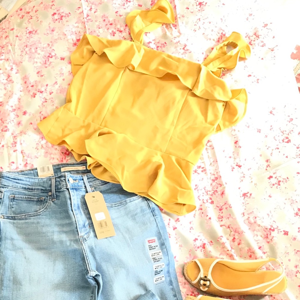 J.O.A Chriselle X J.O.A Asymmetrical Peplum Top